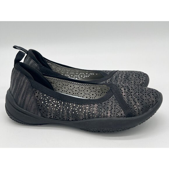 Jambu Size 6M Emma Slip-On Shoes Black Laser Cut Flats - Picture 5 of 8